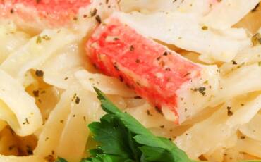 Surimi med tagliatelle